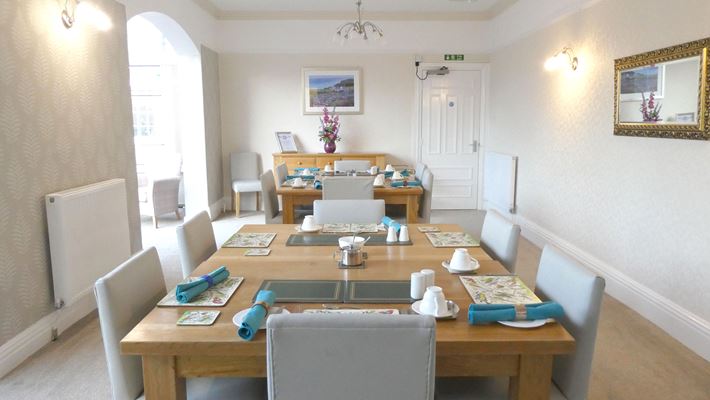 Bright and spacious communal dining room